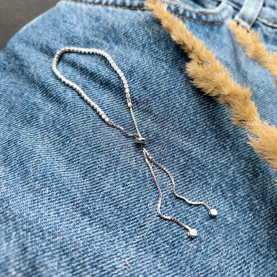 Серебряный браслет с фианитами