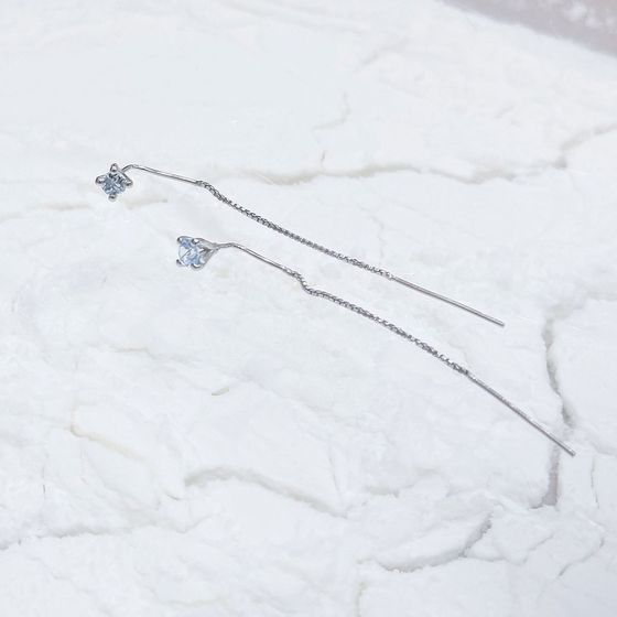 Серебряные серьги с топазом 0.663ct