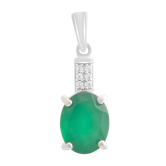 Серебряная подвеска с агатом 2.316ct