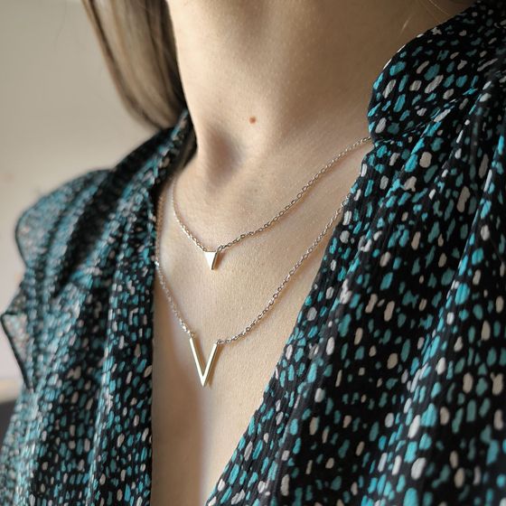 Silver necklace without stones