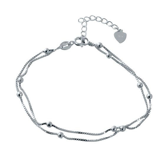 Silver bracelet without stones