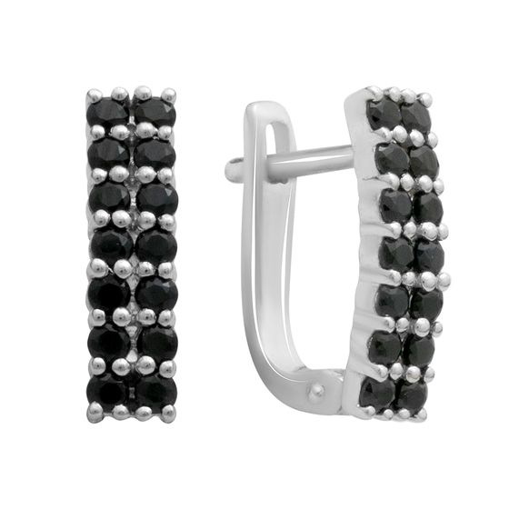 Срібні сережки з сапфіром 1,568 карата