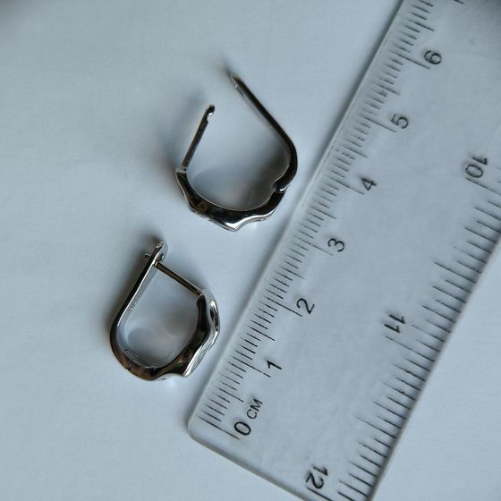 Срібні сережки з фіанітами