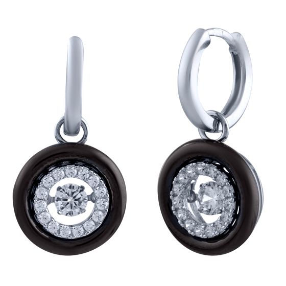 Срібні сережки з керамікою