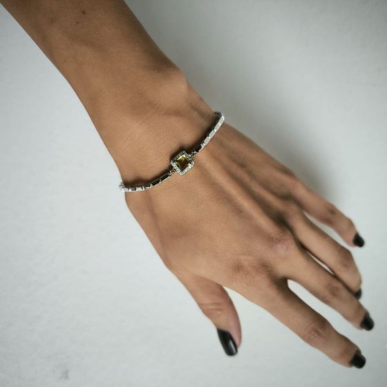 Срібний браслет із цитрином nano 7.51ct