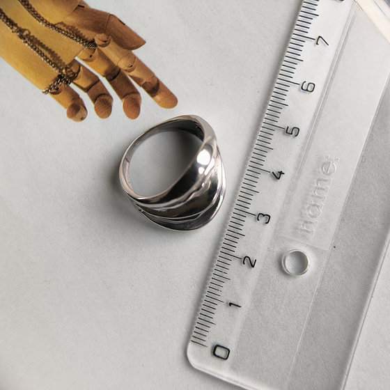 Silver ring without stones