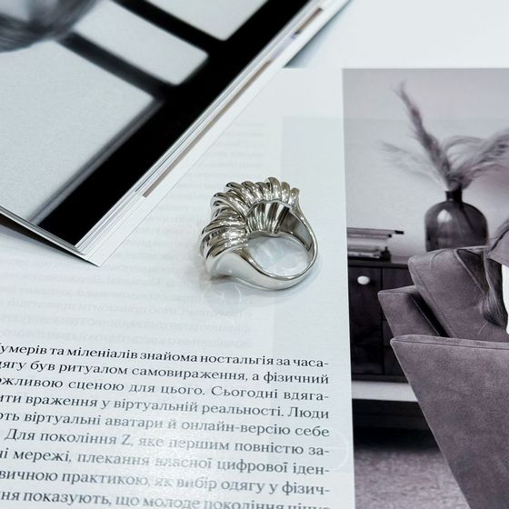 Срібна каблучка без каменів