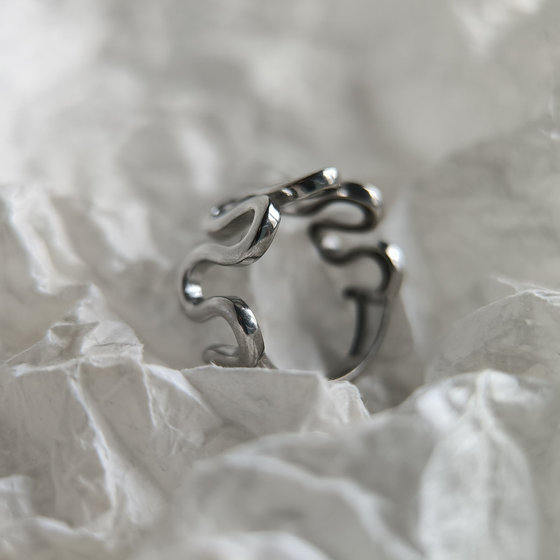 Silver ring without stones