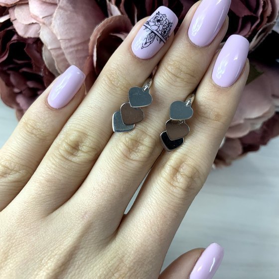 Серебряные серьги без камней