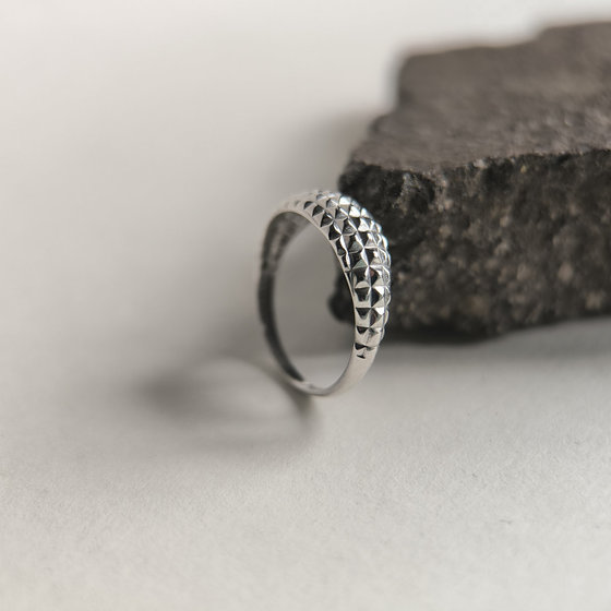 Silver ring without stones