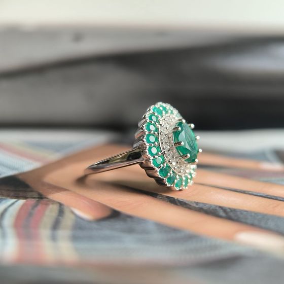 Срібна каблучка з агатом 2.228ct