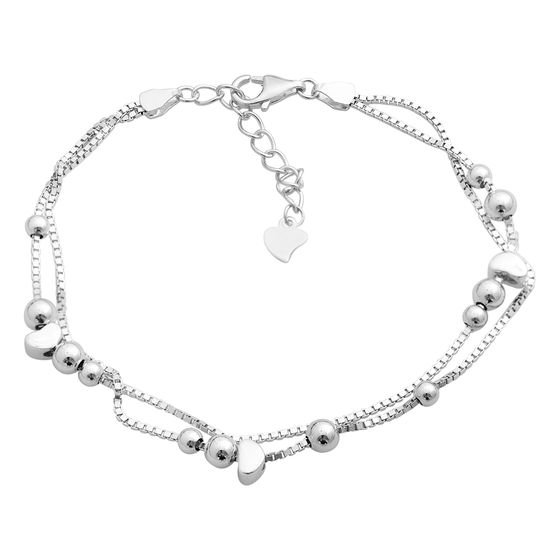 Silver bracelet without stones