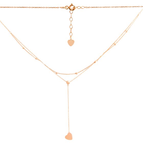 A gold necklace without stones