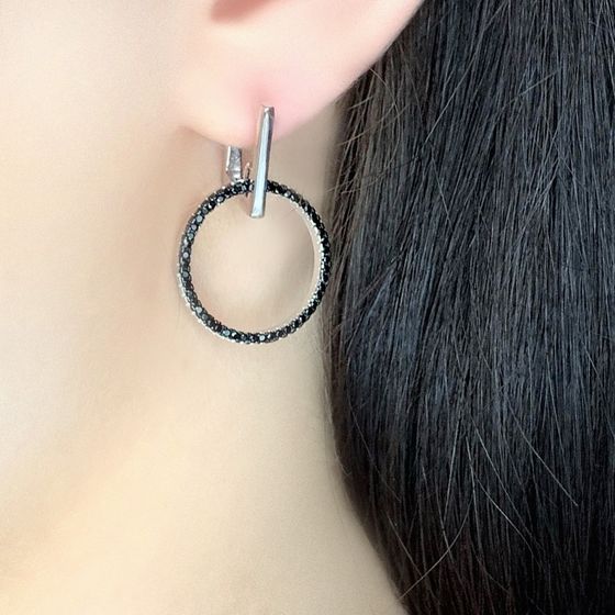 Silver Earrings with Fianites