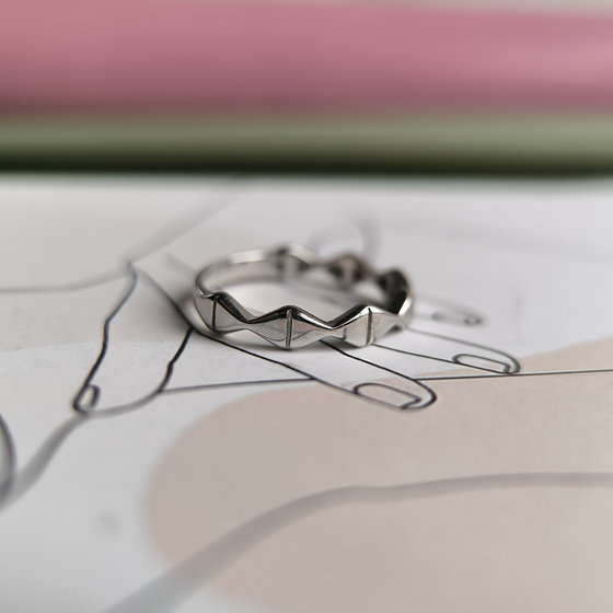 Silver ring without stones