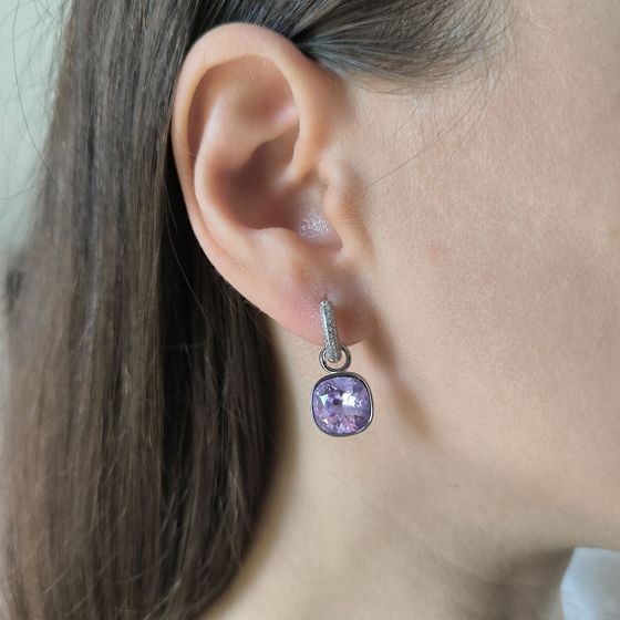 Silver Earrings with Fianites