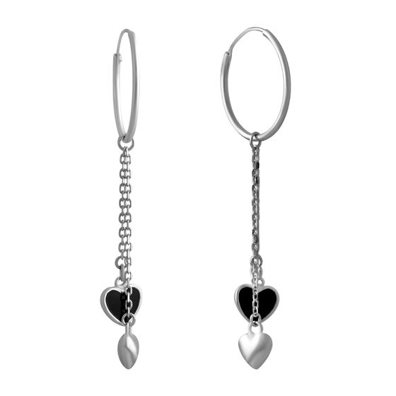 Silver earrings with yemallu