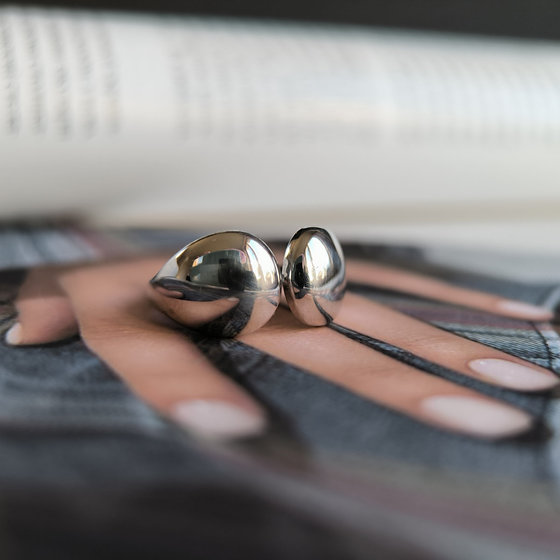 Silver ring without stones