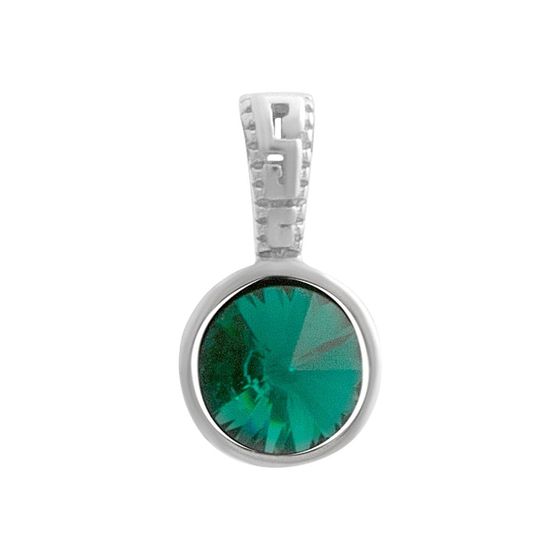 Silver pendant with phianites