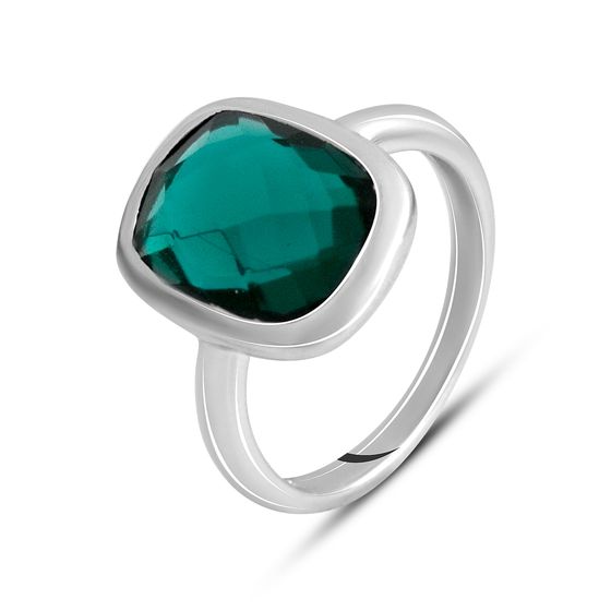 Серебряное кольцо с аквамарином nano