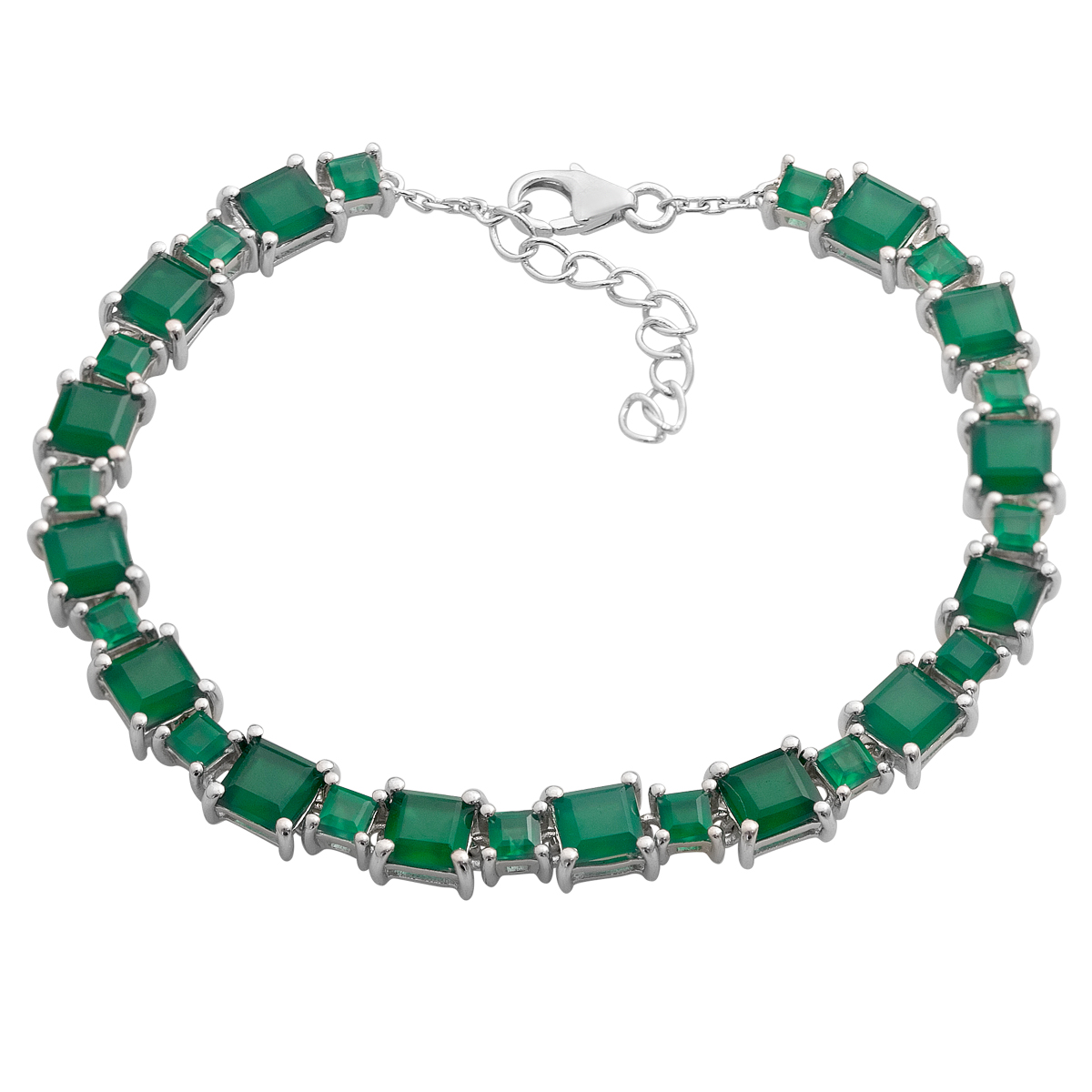 Silver bracelet with agate 10.506ct