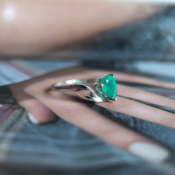Серебряное кольцо с агатом 0.608ct