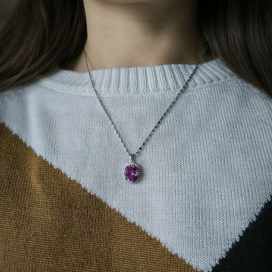 Серебряная подвеска с александритом 6.745ct
