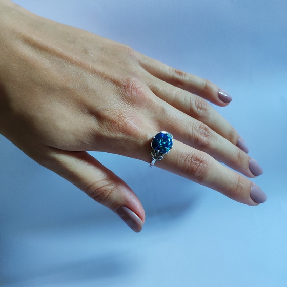 Серебряное кольцо с опалом 1.739ct