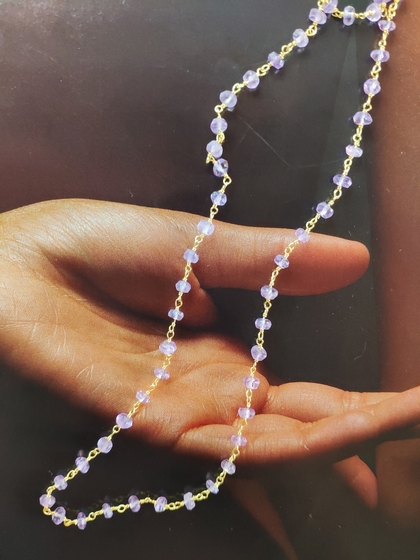 Срібне кольє з аметистом 10,05 карат