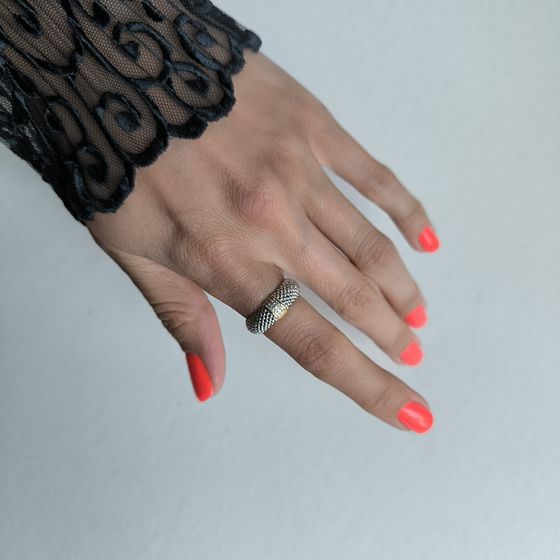 Silver Ring with Fianites