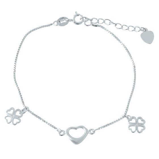 Срібний браслет на ногу без каменів