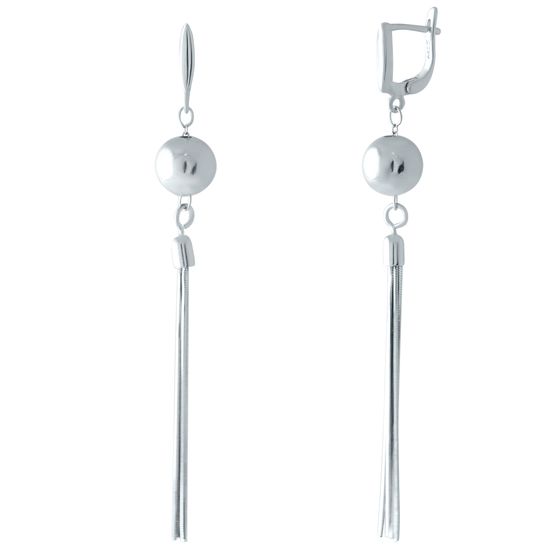 Silver earrings without stones