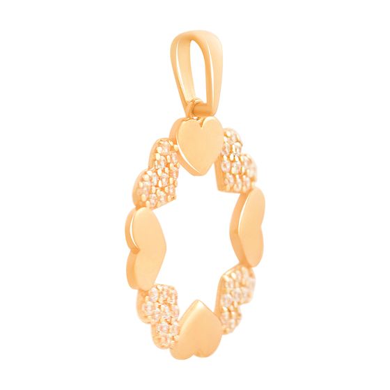 Золотая подвеска с фианитами 0.36ct