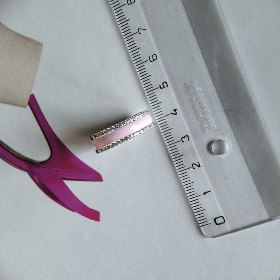 Silver ring with ceramics