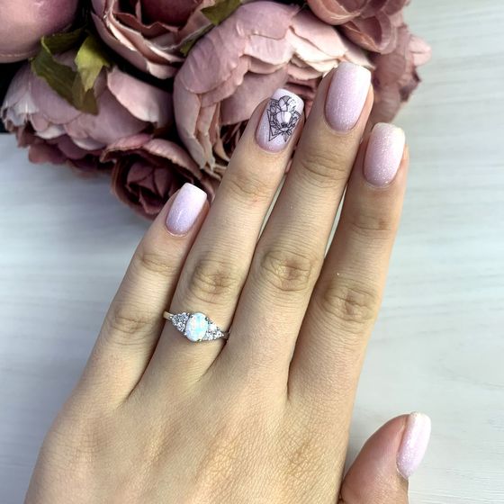 Серебряное кольцо с опалом 0.672ct