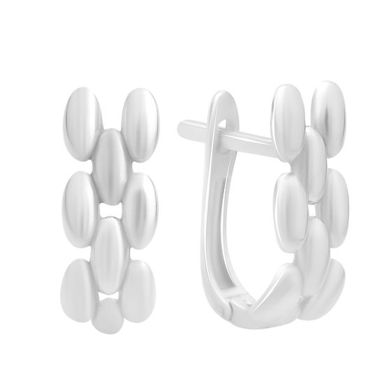 Silver earrings without stones