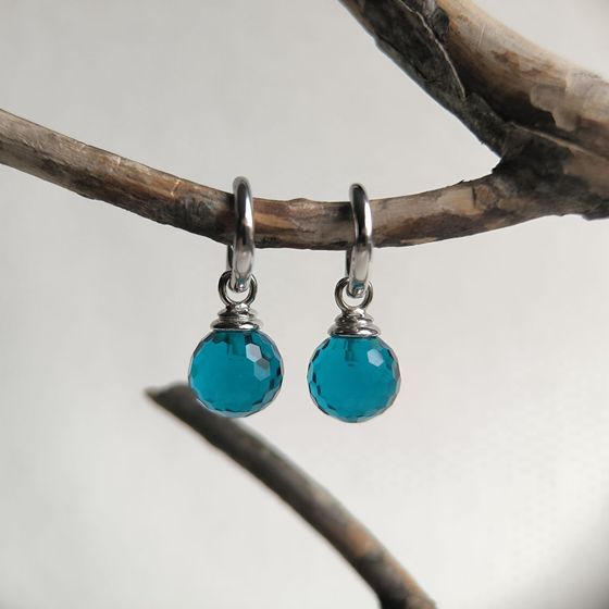 Срібні сережки з фіанітами