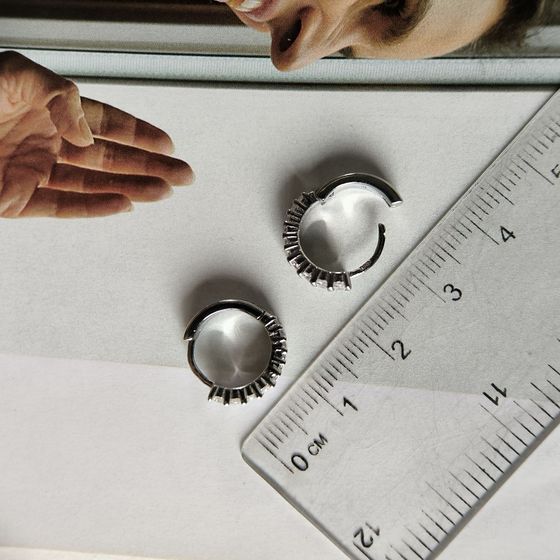 Срібні сережки з фіанітами