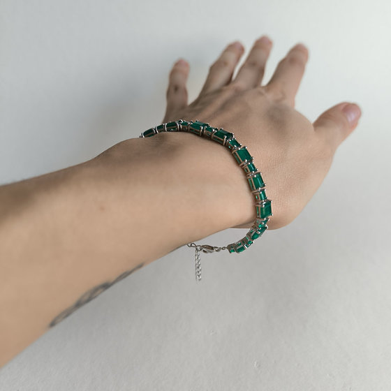 Silver bracelet with agate 10.506ct