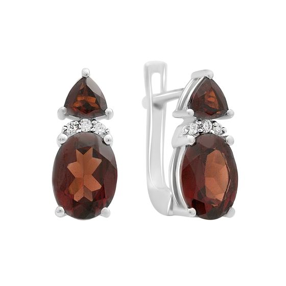 Silver Earrings with Garnet (3.712 ct)