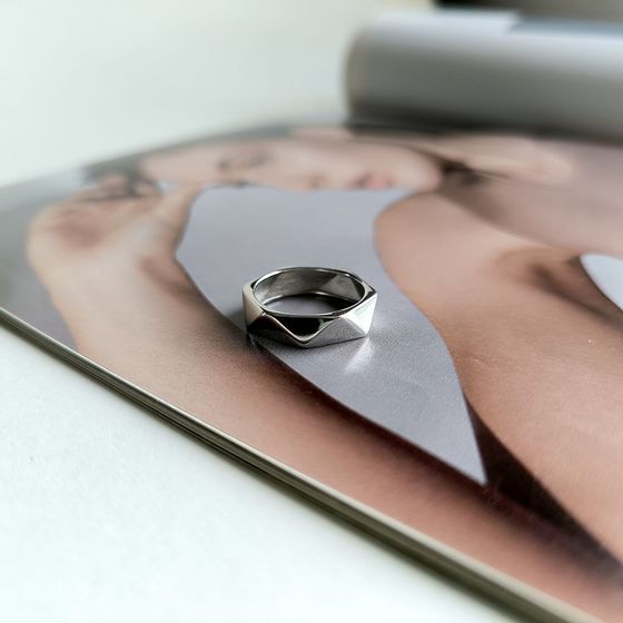 Silver ring without stones