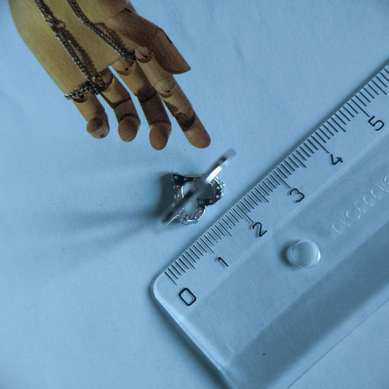 Silver ring with cubic zirconia