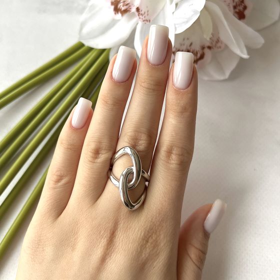 Silver ring without stones