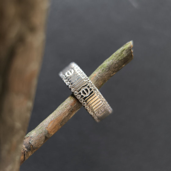 Silver ring with cubic zirconia
