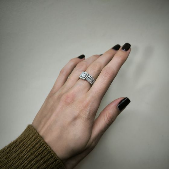 Silver Ring with Fianites