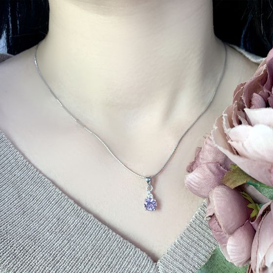 Серебряная подвеска с аметистом