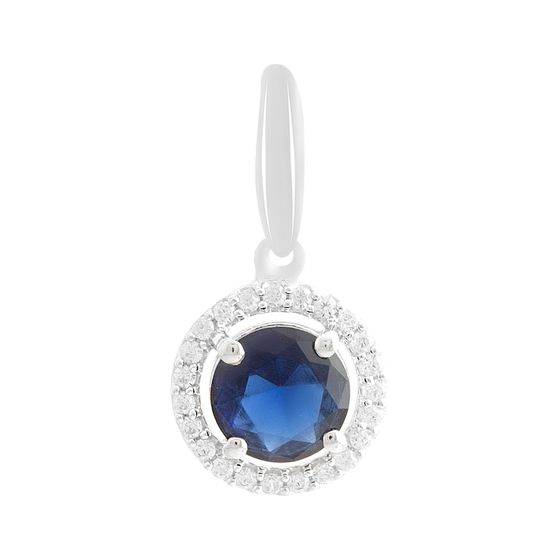 Серебряная подвеска с сапфиром nano 1.862ct