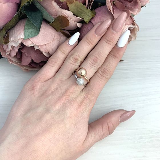 Silver Ring with Fianites