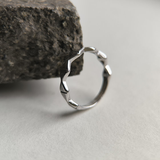 Silver ring without stones