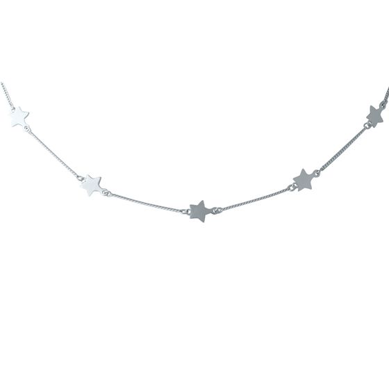 Silver necklace without stones